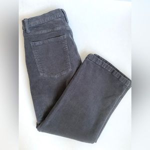 Studio Blue gray corduroy cropped wide leg pants (size 28)
